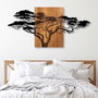 Wallity Acacia Tree - 329 Escultura de Pared de Madera y Metal en Negro y Nogal